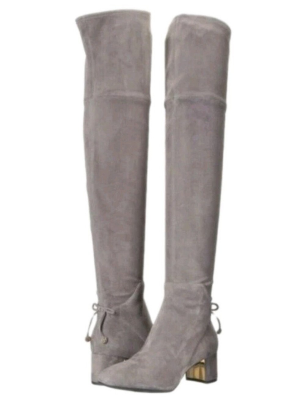 Tory Burch Womens Suede Laila Over the Knee Boots Gray Suede Size 8 Boho Preppy